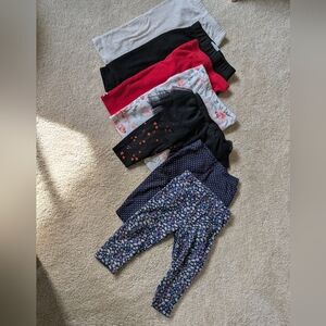 Kids Multicolor Leggings Set - 6 To 9 M